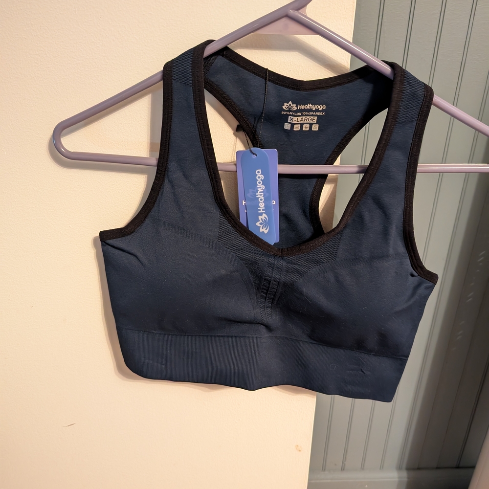 Navy Sports Bra by Headwaygo